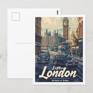 London England Berömd Travel Ställe Vykort