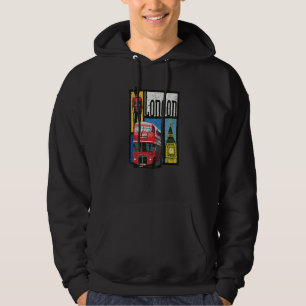 London England Big Ben Dubbla Decker Queens Guard Hoodie