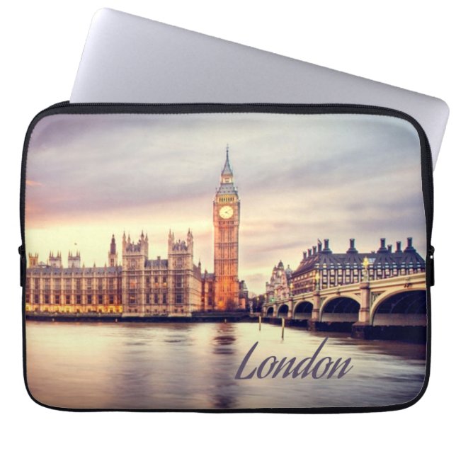 London England Big Ben Laptop Fodral (Framsidan)