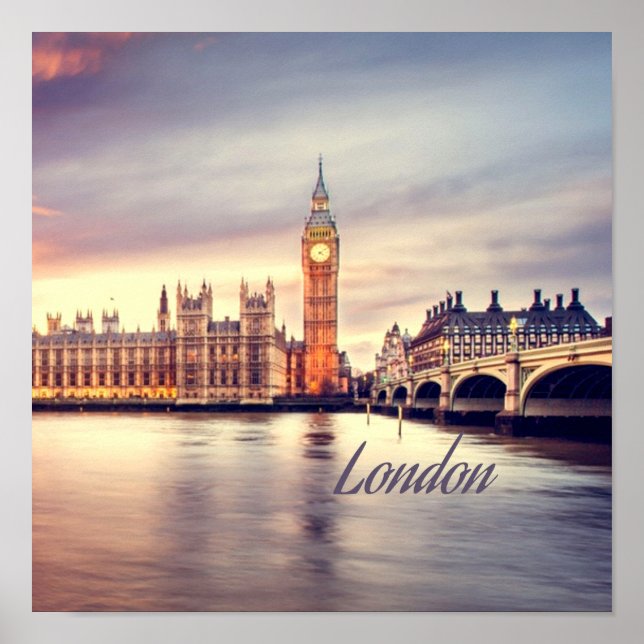 London England Big Ben Poster (Framsidan)