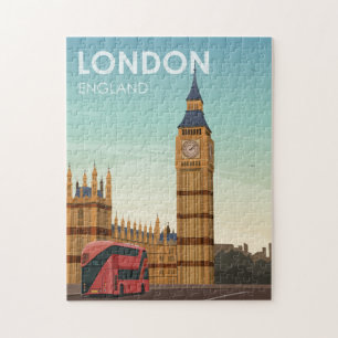 London England Big Ben Vintage resor Pussel