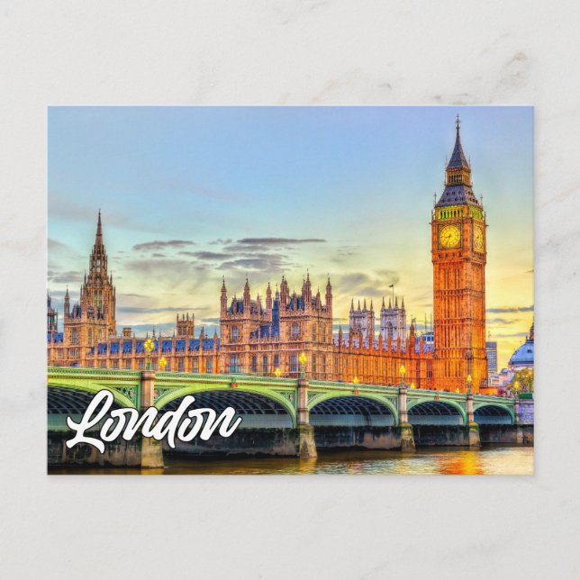 London, England | Big Ben Vykort (Framsida)