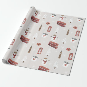 London England British Jul Wrapping Papper Presentpapper