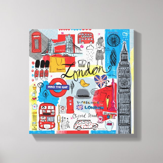 London, England Canvastryck (Framsida)