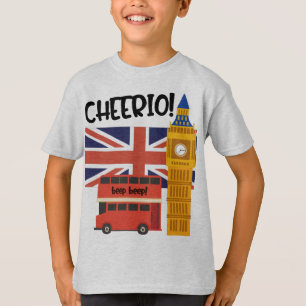 London England Cheerio United Kindgdom Big Ben T Shirt