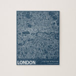 London England City Karta Line Art Blue Print Pussel<br><div class="desc">London England City Karta Line Art Blue Print</div>