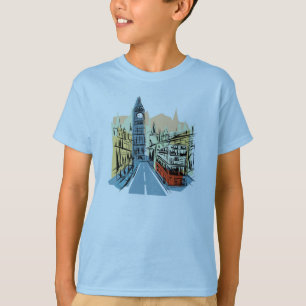London England City Scape boys T Shirt