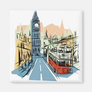 London England City Scape Magnet