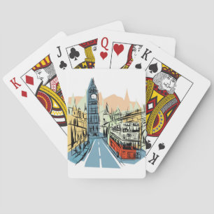 London England City Scape-spel Spelkort