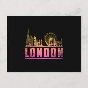 London England City Skyline Cityscape Funny Gift Vykort
