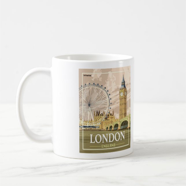 London England Coffee Mugg - Storlek 11oz (Vänster)