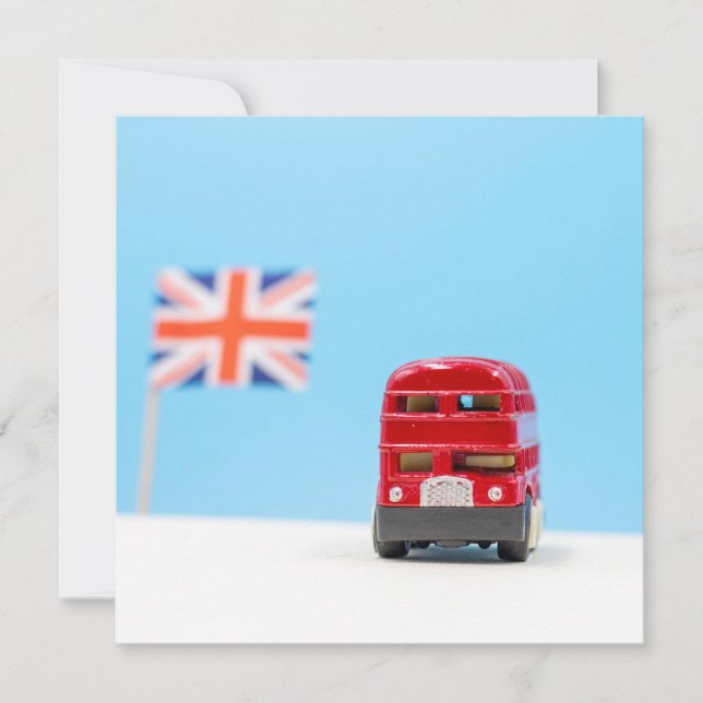 London England Dubbla Decker Red Buss (Framsida)