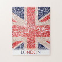 London England Förenade kungariket Flagga City Kar