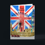 London England Grattis på födelsedagen Kort<br><div class="desc">London-kollage. Anpassa med dina känslor eller behålla till ord.</div>