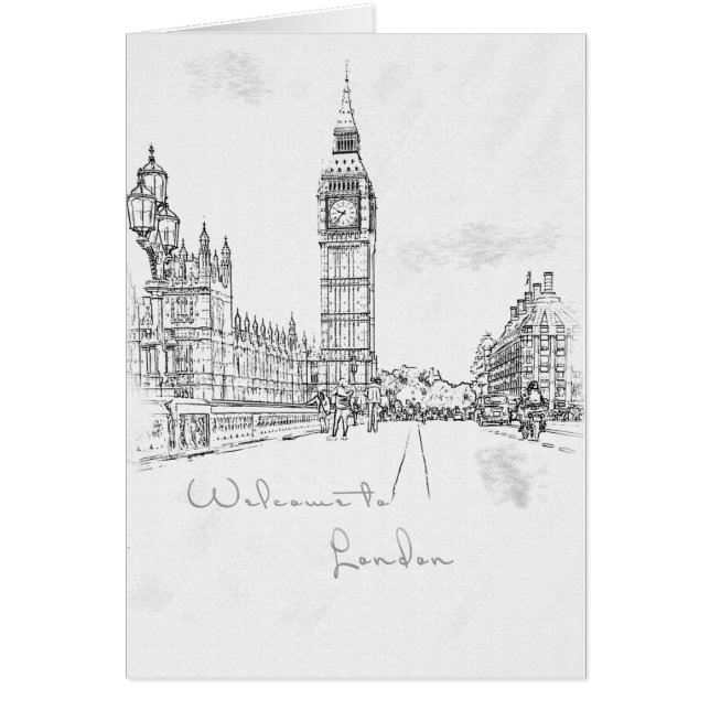 London England Hälsningskort (Framsidan)