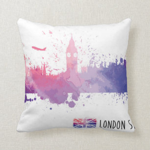 London England horisontstänk Kudde
