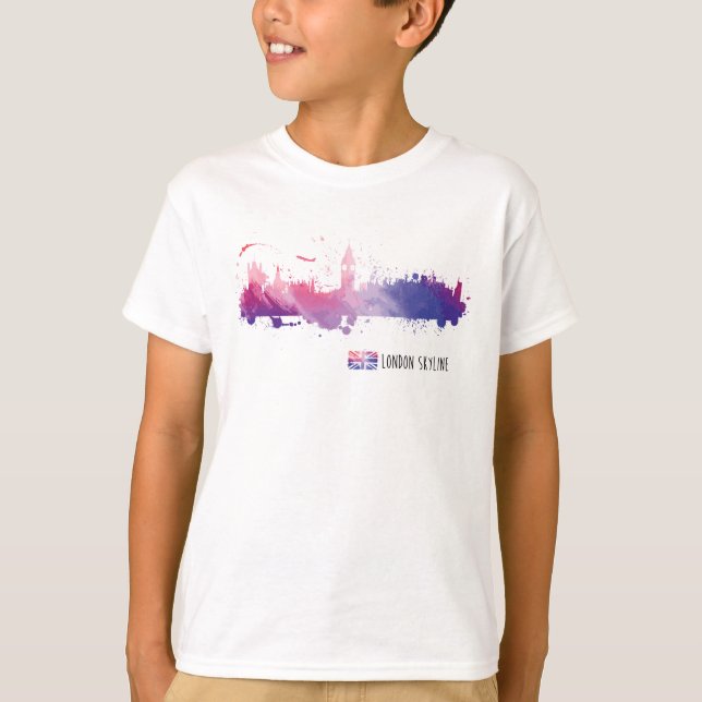 London England horisontstänk T Shirt (Framsida)