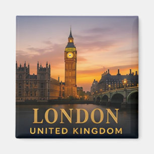 London England Ikonisk Stad Resmål Magnet