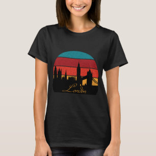 London England Klocktorn Retro Resa T Shirt