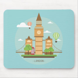 London England Landmarks Mouse Pad Musmatta