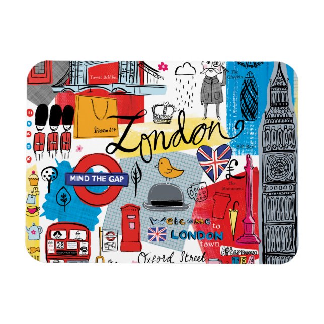 London, England Magnet (Horisontell)