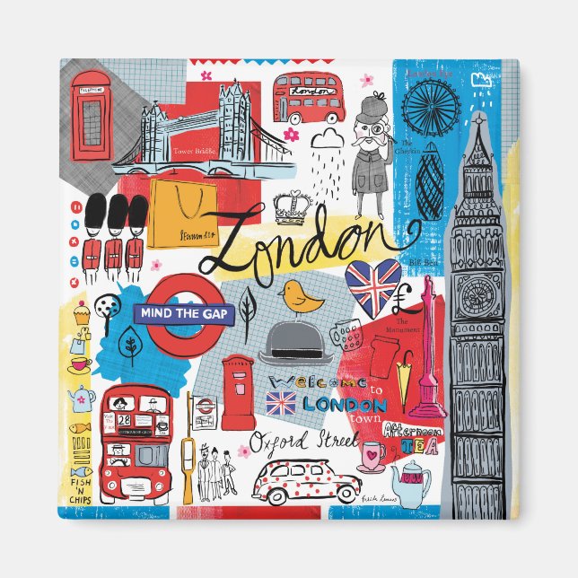 London, England Magnet (Framsidan)