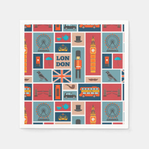 London, England Napkins Pappersservett