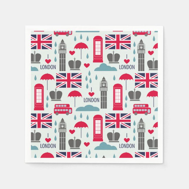 London, England Napkins Pappersservett (Framsidan)