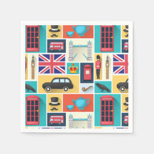 London, England Napkins Pappersservett