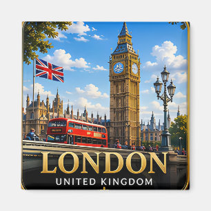 📍 London England Resa Souvenir Stad Resenärer Magnet