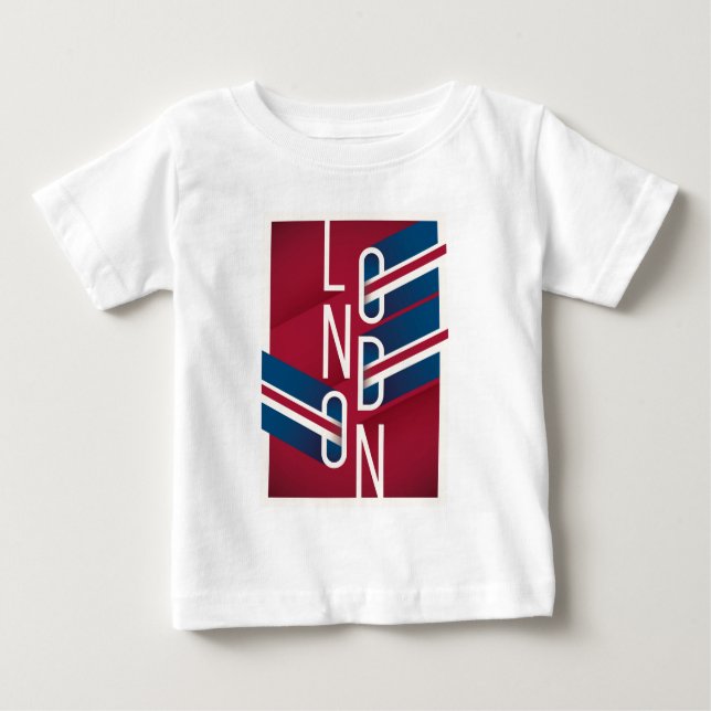 London England | Retro illustrerad typografi Tee (Framsida)