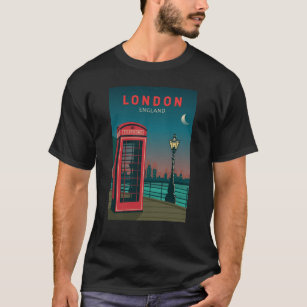 London England Retro Travel Art Vintage T Shirt