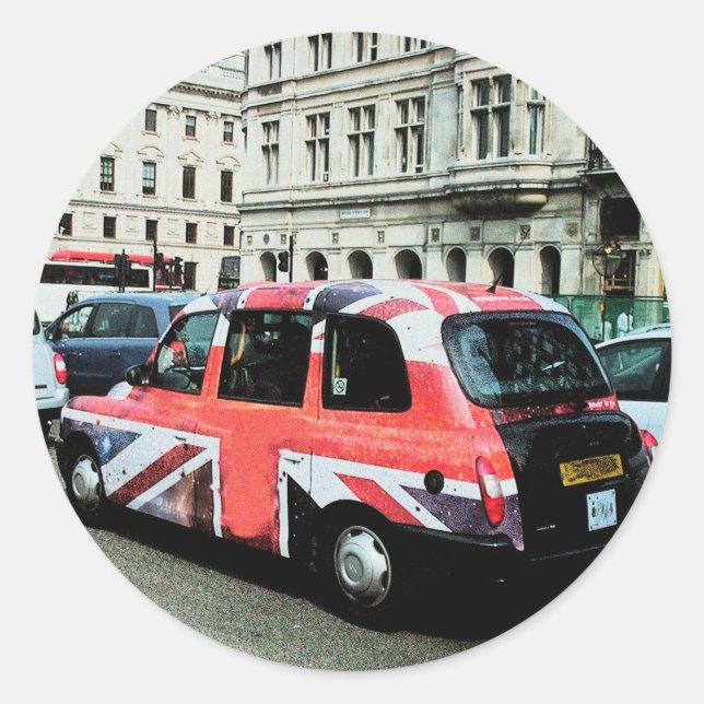 London England Runt Klistermärke (Framsida)