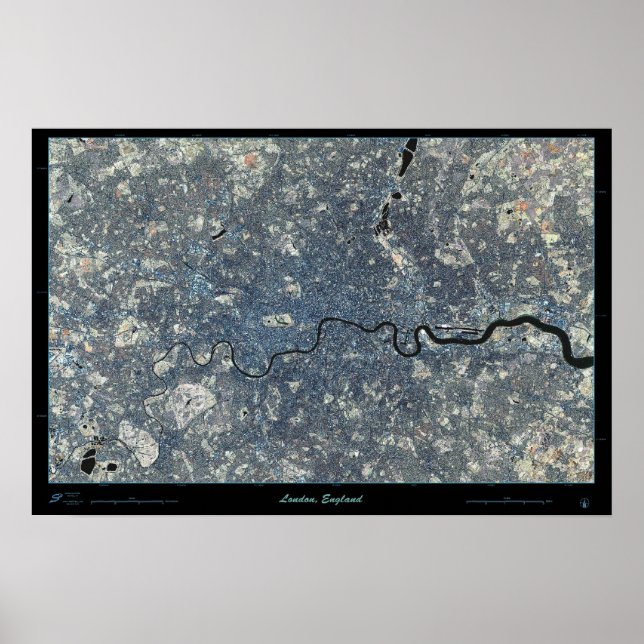London, England satellitposter Poster (Framsidan)