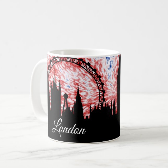 London England Silhouette Kaffemugg (Framsida vänster)