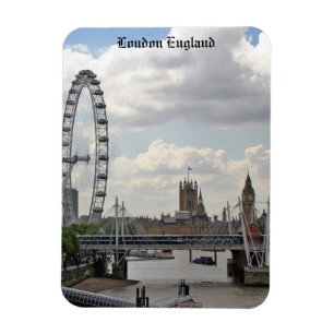 London England Skyline, Big Ben, London Öga,Thames Magnet