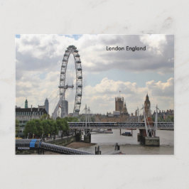 London England Skyline, Big Ben, London Öga,Thames Vykort