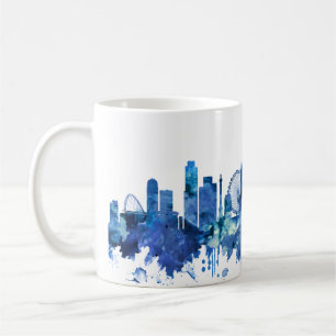 London England Skyline Blue Kaffemugg