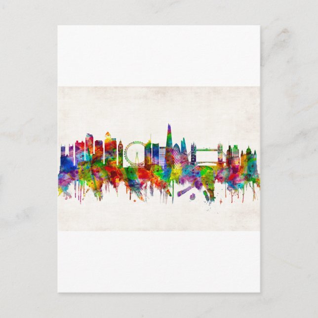 London England Skyline Helg Vykort (Framsida)