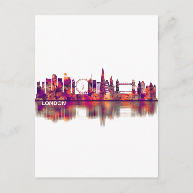 London England Skyline Helg Vykort (Framsida)