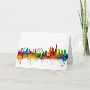 London England Skyline Kort