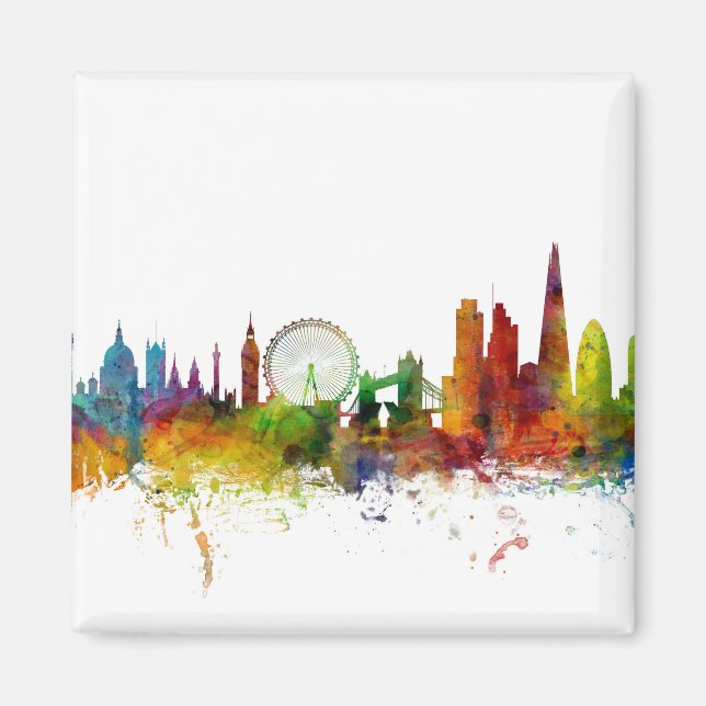 London England Skyline Magnet (Framsidan)