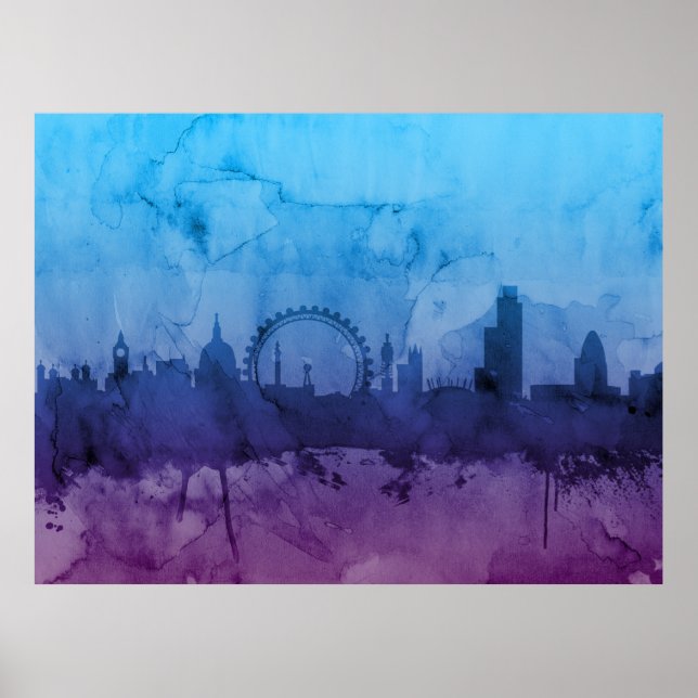 London England Skyline Poster (Framsidan)