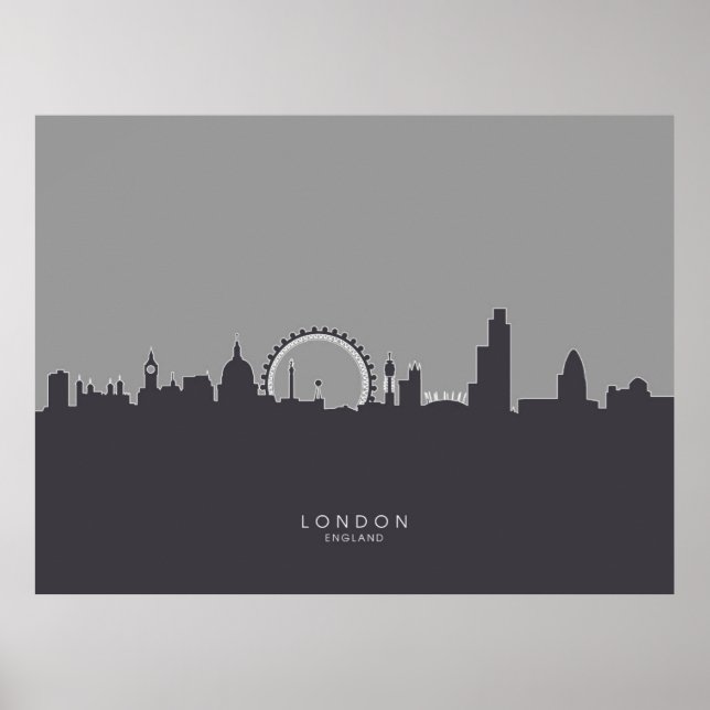 London England Skyline Poster (Framsidan)