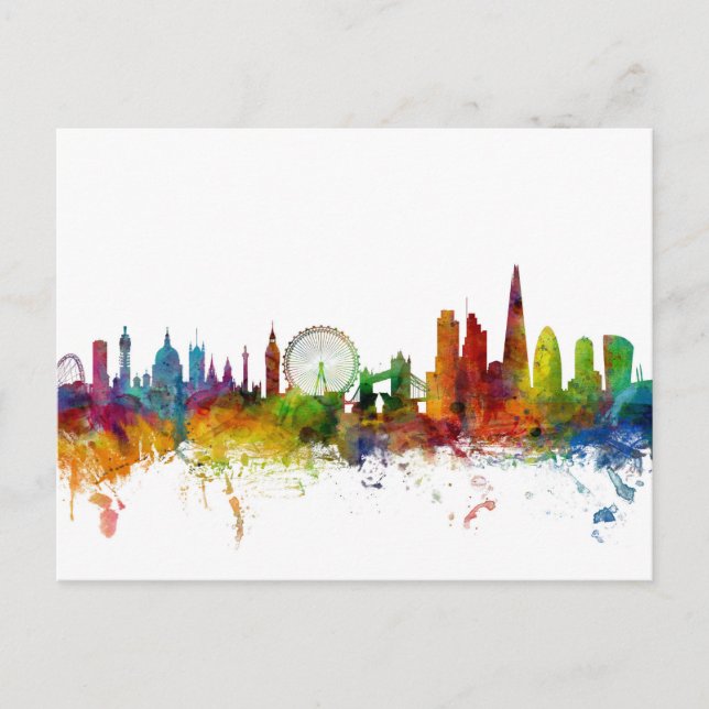 London England Skyline Vykort (Framsida)