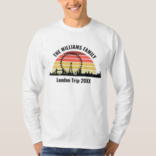 London England Solnedgång Anpassad Långärmad T Shirt