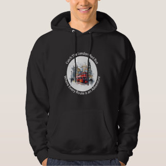 London England Souvenir Catch London Red Buss T Hoodie