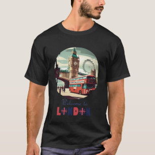 London England Souvenir Tourist För manar Women Ki T Shirt