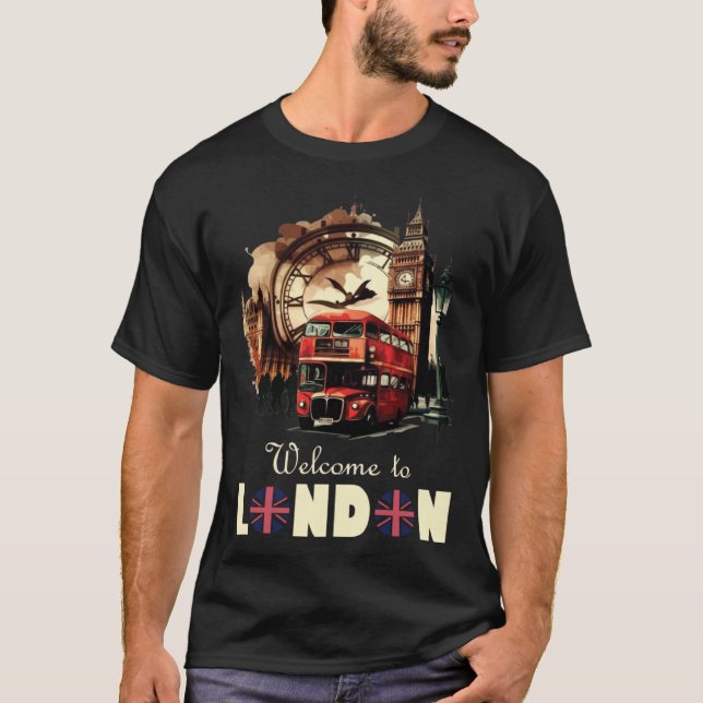 London England Souvenir Tourist For Men Women Kids T Shirt (Framsida)