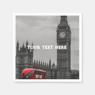 London England Storbritannien Big Ben UK Napkins Pappersservett